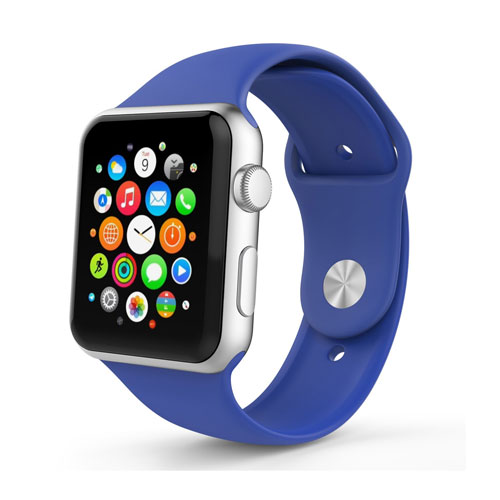 Silicon Soft Sports Watch Band For 42 MM Apple Watch - Royal Blue