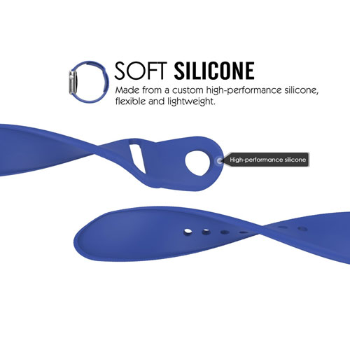Silicon Soft Sports Watch Band For 42 MM Apple Watch - Royal Blue