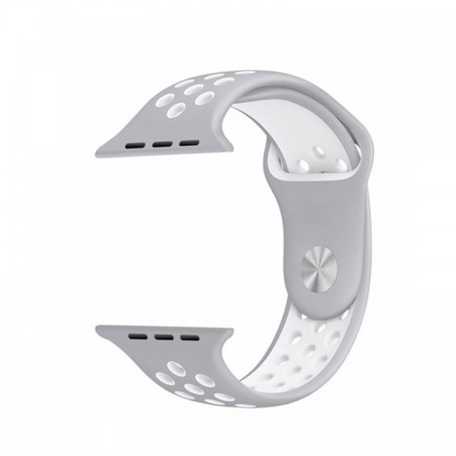 Limited Edition Nike+ Silicon Sports Band For Apple Watch 42MM - Gray/White