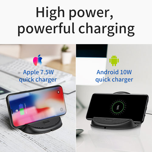 Baseus Desktop QI Wireless Charger 10W Radiating Fan Wireless Fast charging charger for iPhone X,  8 Samsung S9