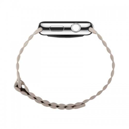 BASEUS Back Series Quilted PU Leather Loop Magnetic Closure Strap for Apple Watch 42mm - Khakhi