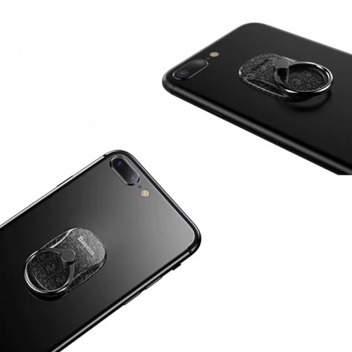 Baseus 360 Degree Rotation Finger Grip Phone Holder - Black