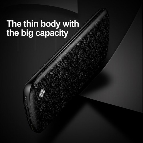 Baseus Slim 10000 mAh Power Bank with Dual Interface Lightning & Micro USB - Black