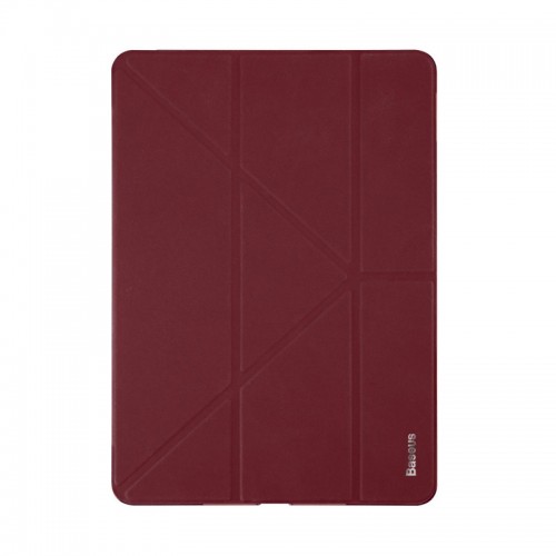 BASEUS Leather PU + PC Shockproof Folding Folio Case For iPad Pro 10.5" - Red