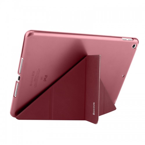 BASEUS Leather PU + PC Shockproof Folding Folio Case For iPad Pro 10.5" - Red