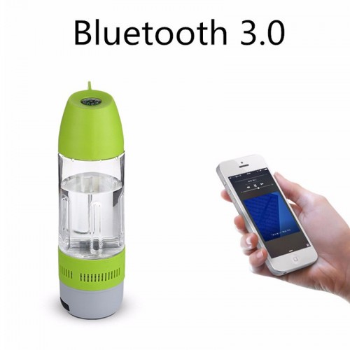 Portable  Water Bottle with Bluetooth Speaker - Blue