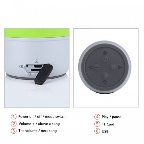 Portable  Water Bottle with Bluetooth Speaker - Blue