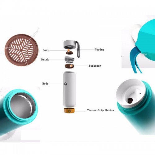 Butterfly Thermal Suction Bottle - Yellow