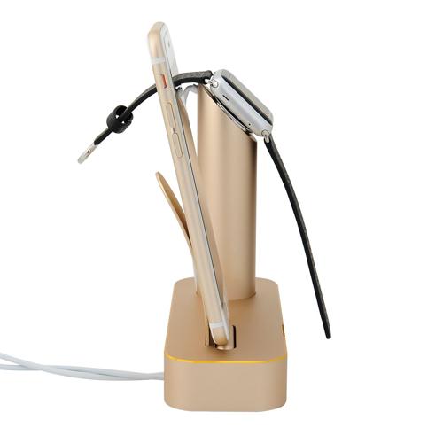 COTEetCI 2 in 1 Aluminum Charging Cradle Dock for iPhone & iWatch 42mm/38mm - Gold