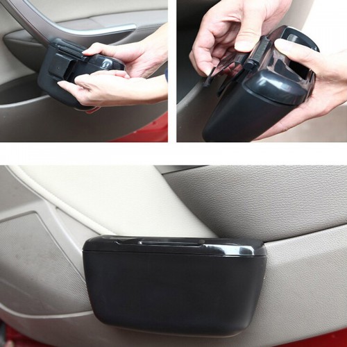 Multifunctional Car Dustbin - Silver