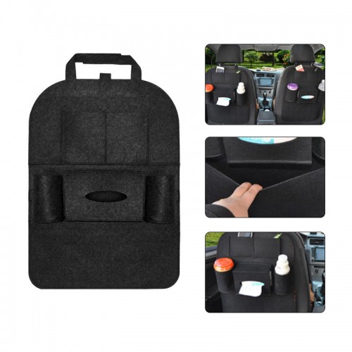 Portable Car Back Seat Storage  Bag - Bl...