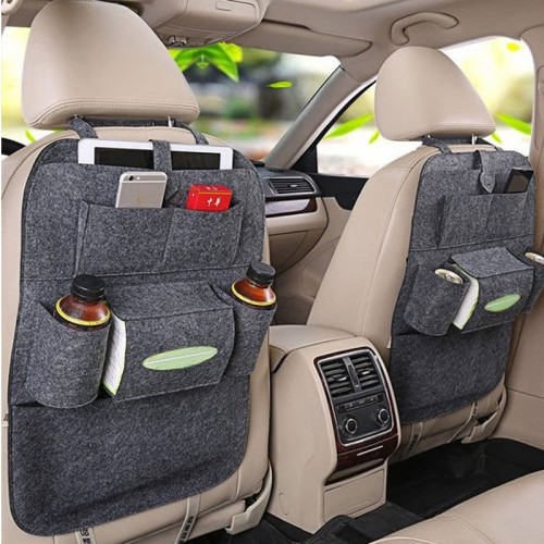 Portable Car Back Seat Storage  Bag - Brown