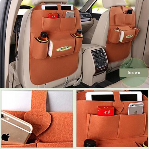 Portable Car Back Seat Storage  Bag (Pack of 2)  - Gray