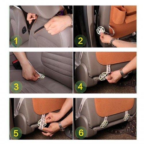 Portable Car Back Seat Storage  Bag (Pack of 2)  - Gray