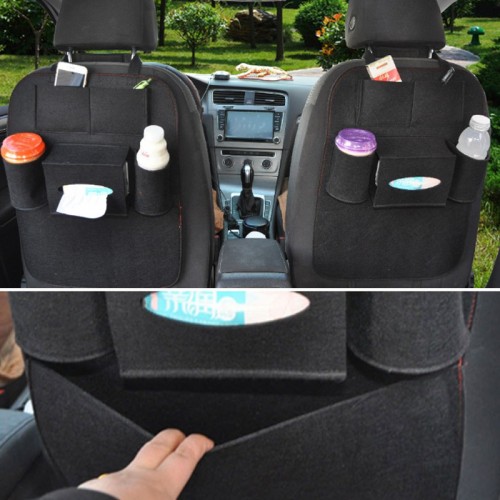 Portable Car Back Seat Storage  Bag (Pack of 2)  - Gray