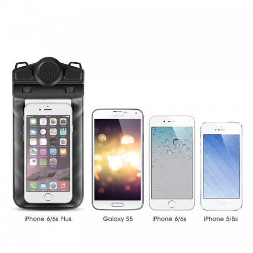 WaterProof Phone Bag with Bluetooth Speaker and Hand Free Function For All Smart Phones