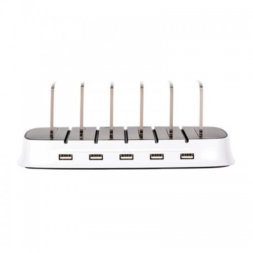 ELEKER 5 USB Port Power Dock Charging Station - White