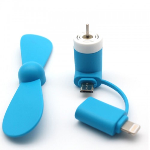 Flexible Mini USB Portable Fan For Smartphones & Tablets (Andriod & Apple) - Blue