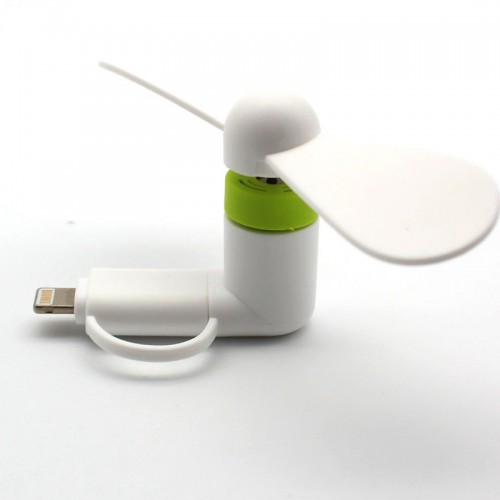 Flexible Mini USB Portable Fan For Smartphones & Tablets Apple - White