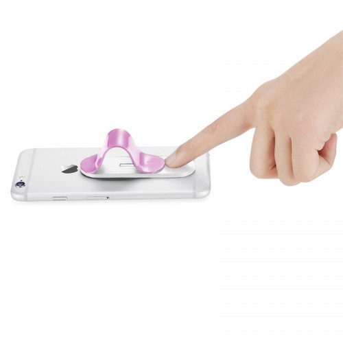 Multi Band Phone Grip & Cell Phone Holder & Self Stand for Smartphones & Tablets - Purple