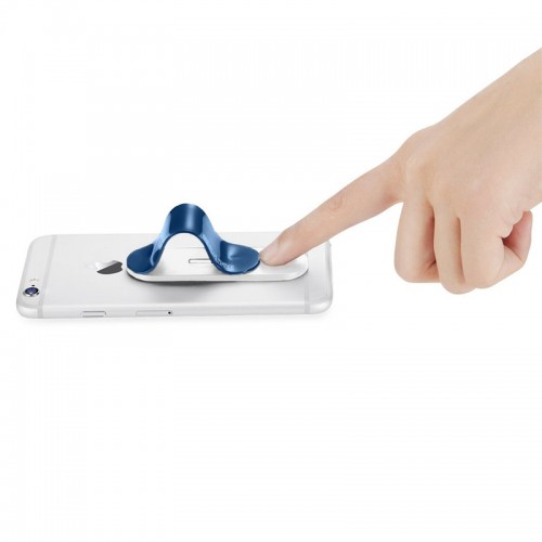 Multi Band Phone Grip & Cell Phone Holder & Self Stand for Smartphones & Tablets - Blue