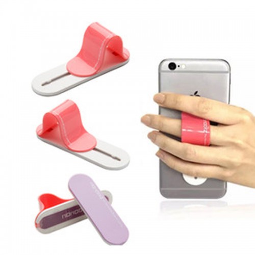 Multi Band Phone Grip & Cell Phone Holder & Self Stand for Smartphones & Tablets - Brown