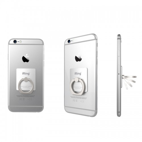 iRing Grip Kickstand with Multi Purpose Docking System - Gold/White