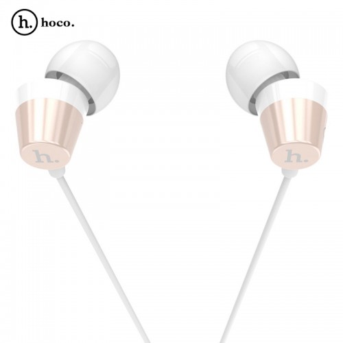 HOCO Titanium Alloy Universal In-Ear Wire Control Earphone with Mic - Gold