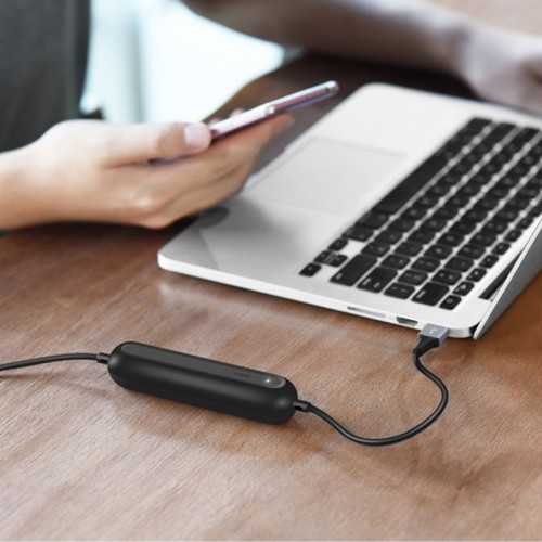 HOCO U22 2 in 1 Cable 1.2M with 2000 mAh Power Bank For IOS Devices - Black