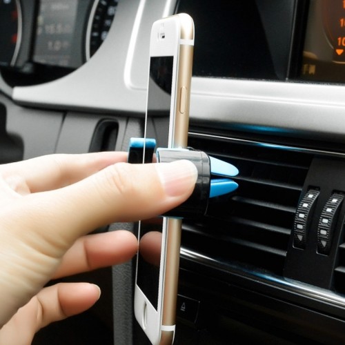 HOCO 360 Degree Rotation Car AC Vent Holder for Smartphones - Black/Blue