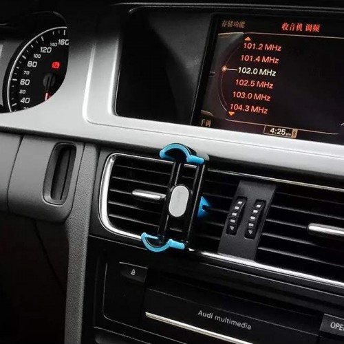 HOCO 360 Degree Rotation Car AC Vent Holder for Smartphones - Black/Blue