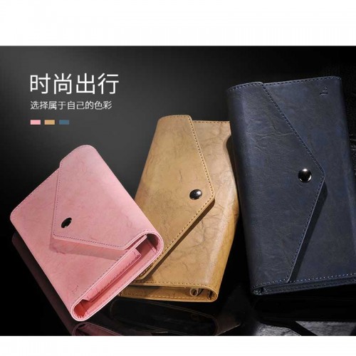 HOCO Portfolio 2 Series  Leather Wallet Case For All Smart Phones - Brown