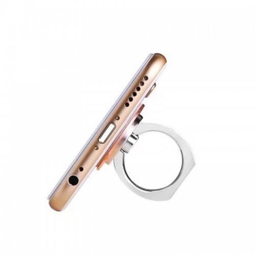 HOCO CA4 Magnetic Car Holder with Ring Buckle Grip for Mobile Phone - Rose Gold 