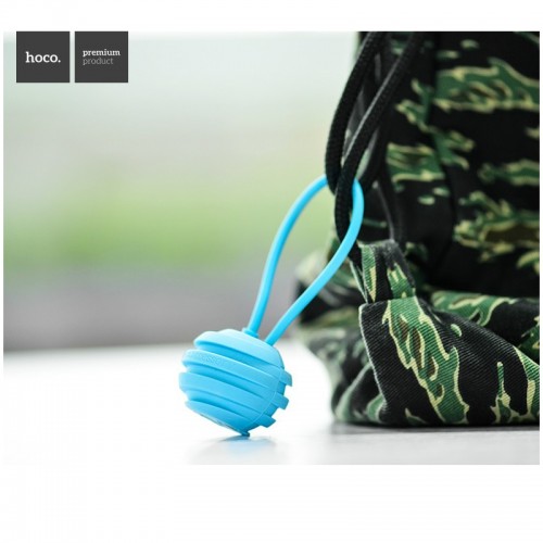 HOCO U3 Whorl Charm 18cm Lightning Cable for Apple Device - Blue