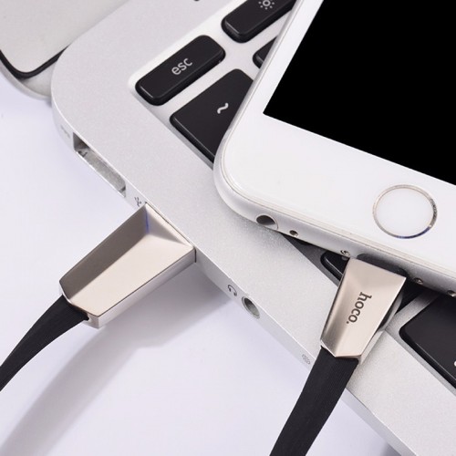 HOCO X4 Zinc Alloy Data Charging Cable For IOS Devices - Blue