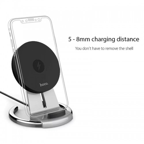 HOCO CW5 Qi Fast Charger Wireless Charging Pad Stand Desktop Holder