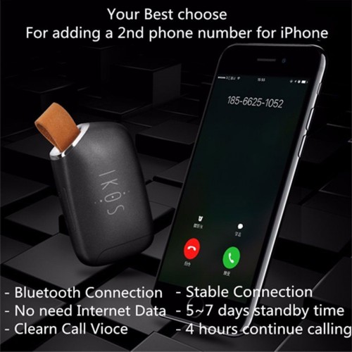 IKOS K1S Bluetooth 4.0 Dual SIM Card Adapter For IOS Devices IKOS K1S Bluetooth 4.0 Dual SIM Card Adapter For IOS Devices