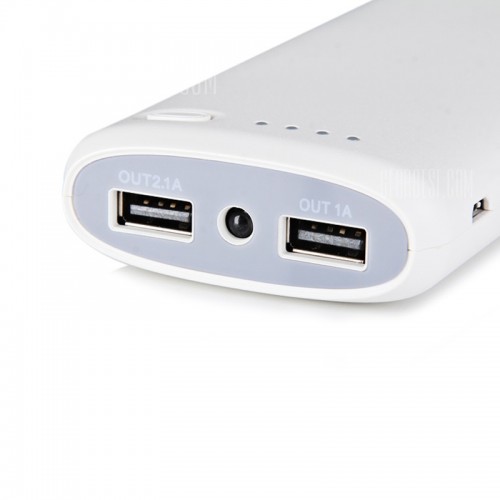 KONFULON 2 USB 13200 mAh Power Bank For All Smart Phones & Tablets - White