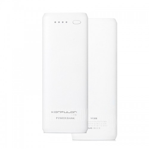 KONFULON 2 USB 13200 mAh Power Bank For All Smart Phones & Tablets - White