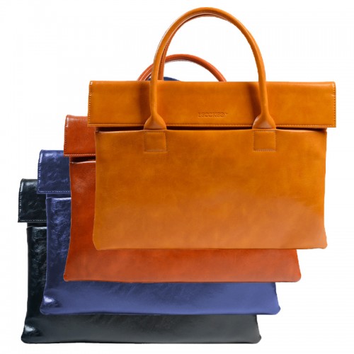 LEOCKEE Leather Bag For MacBook and iPads - Brown