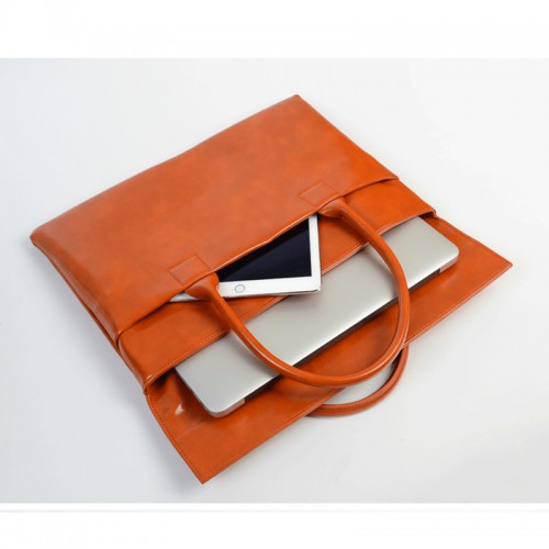 LEOCKEE Leather Bag For MacBook and iPads - Brown