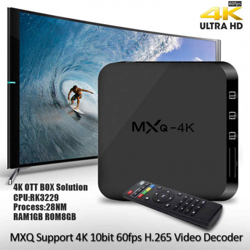 MXQ 4K Android 9.0 Smart Android TV Box 4GB Ram ,  32GB HDD