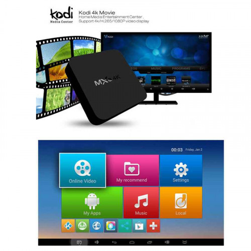 MXQ 4K Android 9.0 Smart Android TV Box 4GB Ram ,  32GB HDD