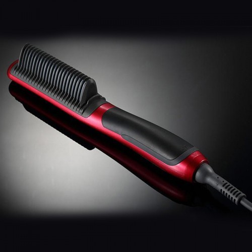 NEW Fast Hair Straightener Comb with Temperature Display - Pink
