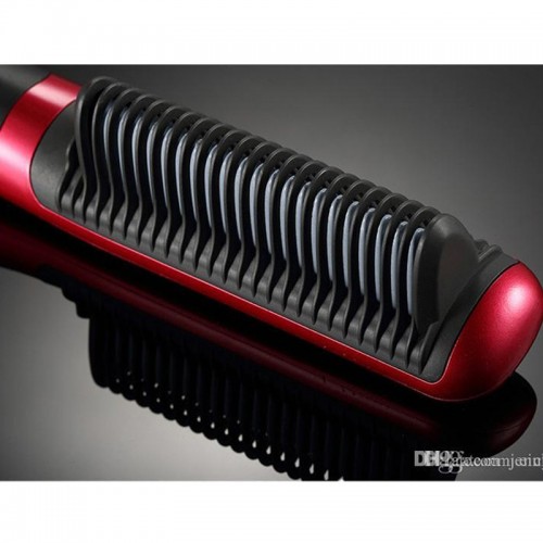 NEW Fast Hair Straightener Comb with Temperature Display - Pink