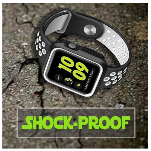 Apple Watch Case For Series 1, Series 2, Series 3, Sport Edition - Black / White