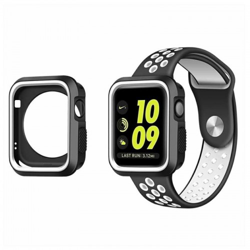 Apple Watch Case For Series 1, Series 2, Series 3, Sport Edition - Black / White