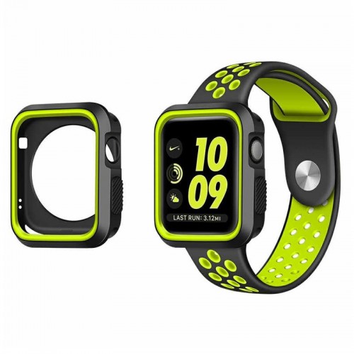 Apple Watch Case For Series 1, Series 2, Series 3, Sport Edition - Black / Green