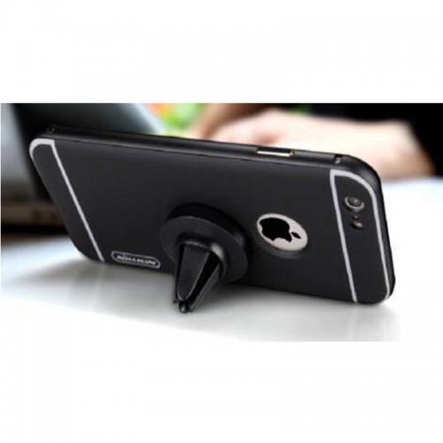NILLKIN 360 Degrees Rotating Metal Frame+PC Back Case with Magnetic Car Air Vent For iPhone 6/6S - Rose Gold