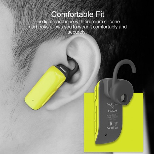 ROCK Lava D200 Mono Blutooth Earphone - Red